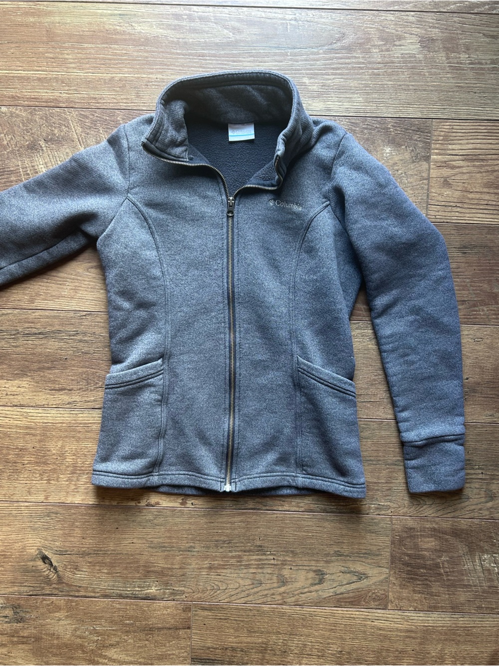 Columbia Dark Blue/Grey Fleece Zip Hoodie